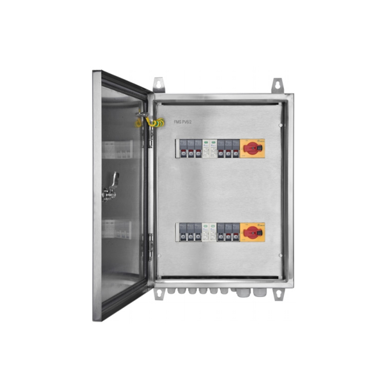 6 ان 2 آئوٽ 6 اسٽرنگ Ip66 DC Metal PV Combiner Box